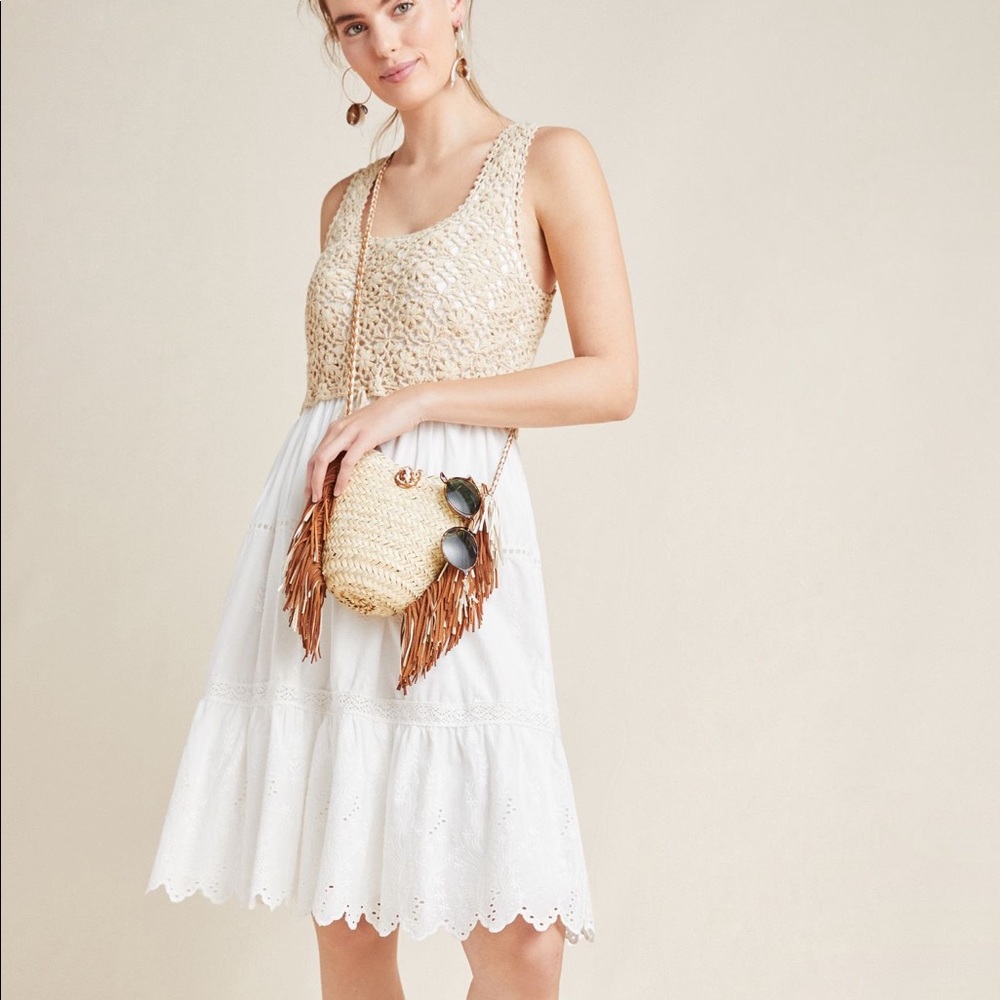 Anthropologie crochet dress size S